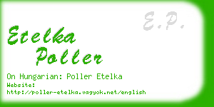 etelka poller business card